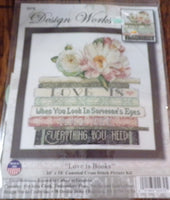 Love Is Books Cross Stitch Kit By Design Works
