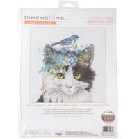 Floral Crown Cat Counted Cross Stitch Kit 16 Ct. by Dimensions