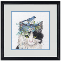 Floral Crown Cat Counted Cross Stitch Kit 16 Ct. by Dimensions