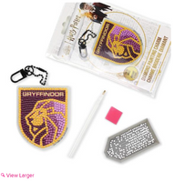 Harry Potter Gryffindor Crest Charm Camelot Dots Diamond Art Kit 2.625"X3.14