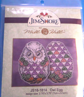 Mill Hill js18-1814 Jim Shore Owl Egg Beaded Cross Stitch Kit