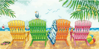 Beach Chairs Cross Stitch Kit By Dimensions