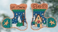 Mill Hill ST14-1615  Let It Snow Stocking Ornament Cross Stitch Kit
