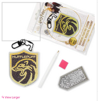 Harry Potter Hufflepuff Crest Charm Camelot Dots Diamond Art Kit 2.625"X3.14