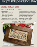 Happy Independence Day Cross Stitch Pattern By Primrose Cottage