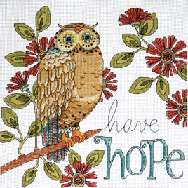 Heartfelt Hope Owl Design Works Counted Cross Stitch Kit 10"X10"-