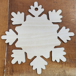 Round Wooden Snowflake Blank for Mounting / Finishing Cross Stitch