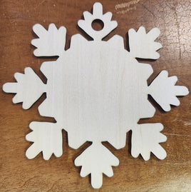 Round Wooden Snowflake Blank for Mounting / Finishing Cross Stitch