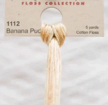 1112 Banana Pudding Hand Dyed 6 Strand floss By Weeks Dye Works