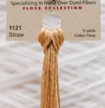 1121 Straw Hand Dyed 6 Strand floss By Weeks Dye Works
