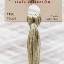 1196 Taupe Hand Dyed 6 Strand floss By Weeks Dye Works