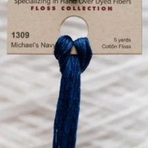 1309 Michael's Navy Hand Dyed 6 Strand floss By Weeks Dye Works