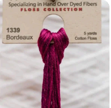 1339 Bordeaux Hand Dyed 6 Strand floss By Weeks Dye Works