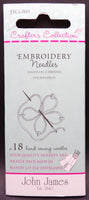 John James Crafters Collection Needles Assorted Embroidery