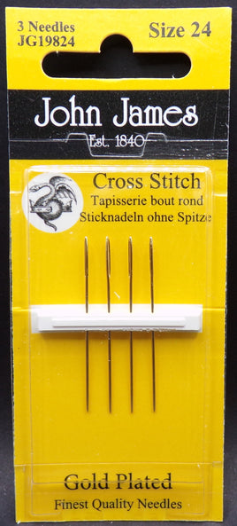John James JG198-24 Gold Tapestry Needles Size 24