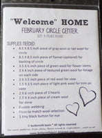 February Center Circle Woolen Mats Pattern