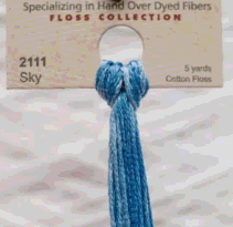 2111 Sky Hand Dyed 6 Strand floss By Weeks Dye Works