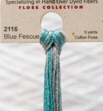 2116 Blue Fescue Hand Dyed 6 Strand floss By Weeks Dye Works