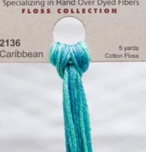 2136 Caribbean Hand Dyed 6 Strand floss By Weeks Dye Works