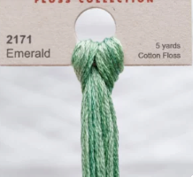 2171 Emerald Hand Dyed 6 Strand floss By Weeks Dye Works