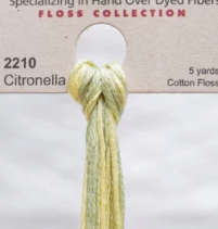 2210 Citronella Hand Dyed 6 Strand floss By Weeks Dye Works
