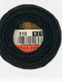310 Black DMC Size 8 Pearl Cotton - 87 yd. Ball