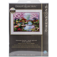 Dimensions Gold Collection Counted Cross Stitch Kit 16"X12"-Japanese Garden 16 ct.