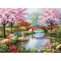 Dimensions Gold Collection Counted Cross Stitch Kit 16"X12"-Japanese Garden 16 ct.