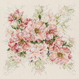 Garden Roses Counted Cross Stitch Kit 13"X13"- by Janlynn