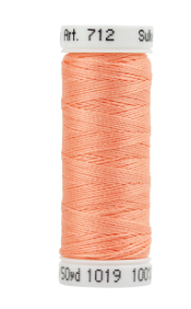 712-1019 Peach Sulky 12 wt. Cotton Petites 50 Yard Spool