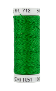 712-1051 Christmas Green Sulky 12 wt. Cotton Petites 50 Yard Spool
