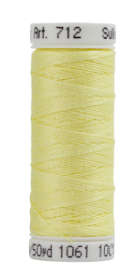 712-1061 Pale Yellow Sulky 12 wt. Cotton Petites 50 Yard Spool