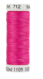712-1109 Hot Pink Sulky 12 wt. Cotton Petites 50 Yard Spool