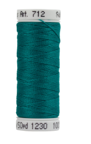 712-1230 Dark Teal Sulky 12 wt. Cotton Petites 50 Yard Spool