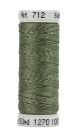 712-1270 Dark Gray Khaki Sulky 12 wt. Cotton Petites 50 Yard Spool