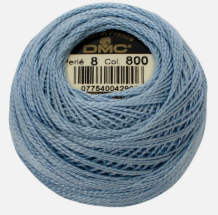 Delft Blue 800 DMC Size 8 Pearl Cotton - 87 yd. Ball