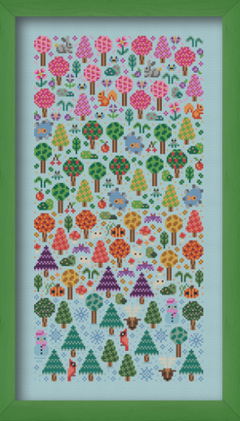 Seasons Garden Cross Stitch Pattern By Una Buena Pieza