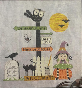 Witch Way Cross stich Pattern By Cricklewood Crossing