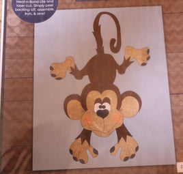Baby Monkey Precut Fused Applique Kit 6" x 9" The Whole Country Caboodle