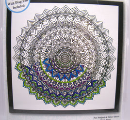 Mandala Design Works Zenbroidery Stamped Preprinted Embroidery Fabric
