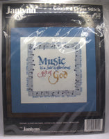 Music is a Fair and Glorious Gift Of God Cross Stitch Kit by Janlynn