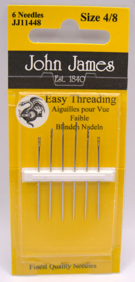 John James JJ11448 Easy Threading Needles Size 4/8