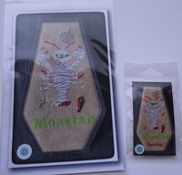 Monstah Cross Stitch Pattern w/ Embellishment Pack