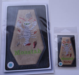 Monstah Cross Stitch Pattern w/ Embellishment Pack