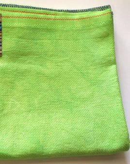Radioactive Hand Dyed 18 ct. Aida By BeStitchMe 17" x 26" quarter