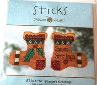 Season's Greeting Stocking Mill Hill Sticks ST14-1614
