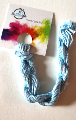 Blizzard Hand-dyed 6-strand 100% mulberry spun silk BeStitchMe