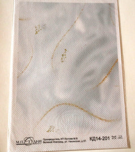 Gvello 14 Ct. Designer Gray with Gold Aida Canvas 8.3" x 11.8"