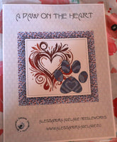 A Paw on the Heart Cross Stitch Pattern By Alessandra Adelaide