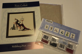 Witching Hour Nora Corbett NC294 Kit - Pattern, Embellishments, Linen